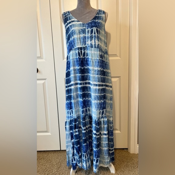 NWT Beach Lunch Lounge Tie Dye Sleeveless Lightweight Maxi Sundress Sz Medium - Picture 2 of 10